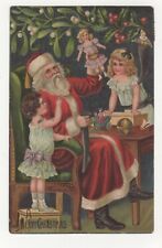 A JOYOUS CHRISTMAS POSTCARD -  SANTA circa 1908, EMBOSSED picture
