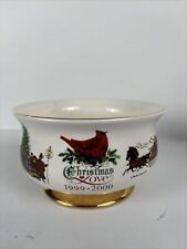WYSOCKI Teleflora Gift Christmas 1999 - 2000 Ceramic Love Bowl With Gold Base picture