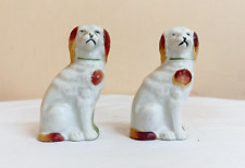 Vintage Antique Japan Porcelain Statue Dog Multi Colors Exquisite Figurine G40 picture
