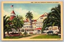 Hotel Del Coronado California Postcard Linen Vintage Unposted CA picture