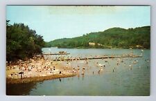 Zaleski OH-Ohio, Lake Hope State Park, Sand Bathing Beach Vintage Postcard picture