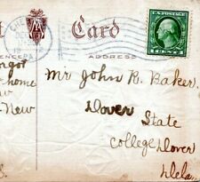 1912 CHESTER PENNSYLVANIA POSTMARK to Dover Delaware State College Postcard HK picture