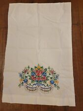 Charming vintage single embroidered pillow case “Flower Garden