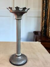 Vtg Candlestick Church Cathedral Gothic Silver Tone Tall Large 13