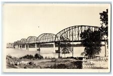 c1930's Missouri River Auto Bridge Pierre South Dakota SD RPPC Photo Postcard picture
