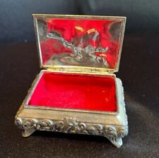 Small footed vintage trinket box picture