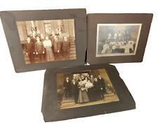 3 Large Antique C. 1911  Real Photo Photograph SCIO College Ohio Class Pictures picture