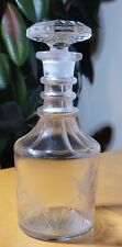 Vintage Glass Etched Duck Decanter 9.5