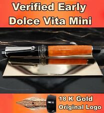 Delta Dolce Vita Mini 18K Gold Silver Verified Rare Early Fountain Pen 90s picture