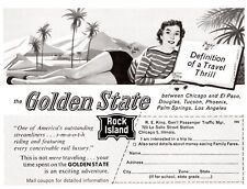 The Golden State - Rock Island Railroad Original Print Advertisement (6.5 X 5in) picture