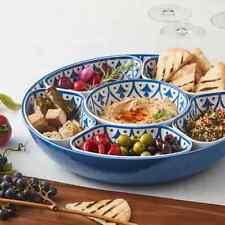 7-piece Melamine Lazy Susan with Cover Blue picture