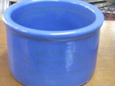 VINTAGE RED WING BLUE BUTTER CROCK EWALD BROS. DAIRY picture