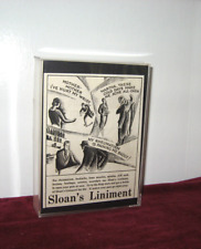 Vintage Sloan's Liniment Advertising 1930'/40's Print Ad Framed 5
