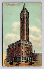 New York City, Panoramic View the Singer Building, Vintage c1910 Postcard picture