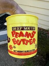 Vintage Deep South 5 lb Peanut Butter Plastic Bucket With Handle  Prop picture
