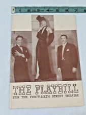 Vintage The Playbill for the 46th Street Theater 1940s Magazine ~ Ships FREE picture