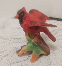 Vtg. Handmade Porcelain Bird Cardinal Figurine Made In Japan 4.5