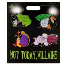 Disney Not Today Villains Flair Pin Set Ursula Scar Maleficent With Raven Jafar picture