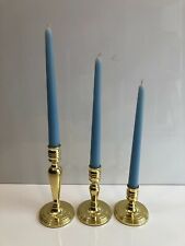 Set of 3 Baldwin Brass Candlesticks Holders, 7