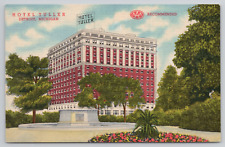 Detroit Michigan Hotel Tuller AAA Recommended Linen Postcard picture