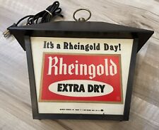 VINTAGE RHEINGOLD Extra Dry  Lighted Beer Lantern Sign MAN CAVE BAR~Working picture