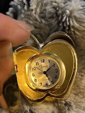 Beautiful Brass And Metal Apple Timex Clock, Quartz picture
