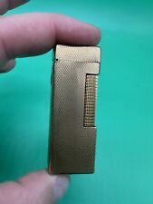 Vintage Dunhill Rollagas Hobnail Gold plated Lighter Made in Switzerland picture