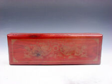 Top Quality Mahogany Hard Wood Storage Box Chopstick Organizer 2 Dragon Fireball picture