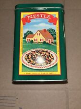 Old Vintage Advertising Nestle Toll House Cookies Metal Tin Can Green Container picture