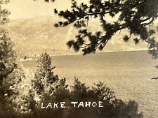 EG RPPC Photo Postcard Lake Tahoe Pine Tree Scenic View POV 1946 picture