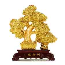 Feng Shui Wealth Tree Resin Sculpture Chinese Home Decor Statue Lucky Ornament picture