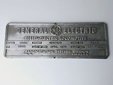 GE General Electric - Diesel Electric Builders Plate - 1974 - Model #U30C picture