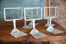 Vintage Countertop Store Price Sign Display Metal Stand Holders lot of 6 picture