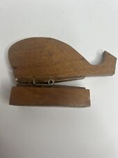 Vintage Unique  WOOD Clothespin Whale  Paper Weight/holder HAND MADE picture