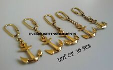 Anchor Key Chain Lot of 10 PCs Handmade Vintage Brass Anchor key ring for gift picture