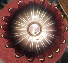 Vintage Federal Glass Iridescent Carnival Glass Petal Dish picture