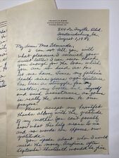 1939 Hampden-Sydney College Virginia Vintage Letterhead - Discussing Loan picture