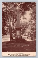 Concord, MA-Massachusetts, British Monument Bridge Battlefield, Vintage Postcard picture