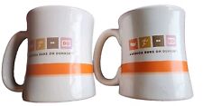 Set Of 2 Dunkin' Donuts Diner Ceramic Coffee Cup Mug No Chips Or Cracks. 2008 picture