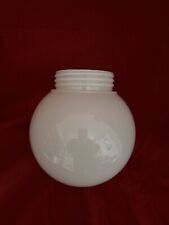 6 INCH WHITE GLASS GLOBE LAMP SHADE 3 1/4 INCH THREADED FITTER picture