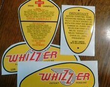 Whizzer H Schwinn 1940's 1950's bicycle motor vinyl decal exact set 4 picture