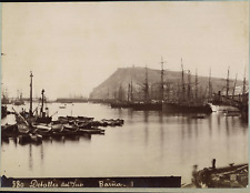 Spain, Barcelona, the Port, ca.1880, vintage albumin print vintage print, le picture