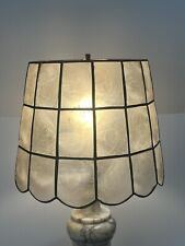 Capiz Shell Lamp Shade Oyster Tapered Mid Century Vintage 10.5” x 8.5” picture