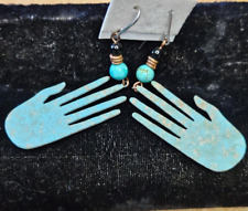 Hand Shaped Metal Dangle Earrings picture