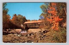 Thetford Center VT-Vermont, The Covered Bridge, Antique Vintage Postcard picture