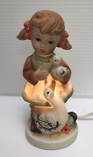 Vintage Irice Girl Geese Ceramic Bisque Night Light Perfume Lamp Taiwan  Works picture