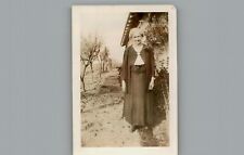 Antique 1940's Grandma Standing For Pictures - Black & White Photography Photo picture
