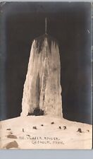 THE WATER TOWER chisholm mn real photo postcard rppc minnesota history picture