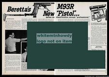 1979 BERETTA'S New M93R Pistol 2-page Evaluation Article picture