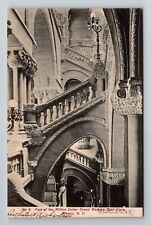 Albany NY-New York, Grand Western Stair Case, Antique, Vintage Souvenir Postcard picture